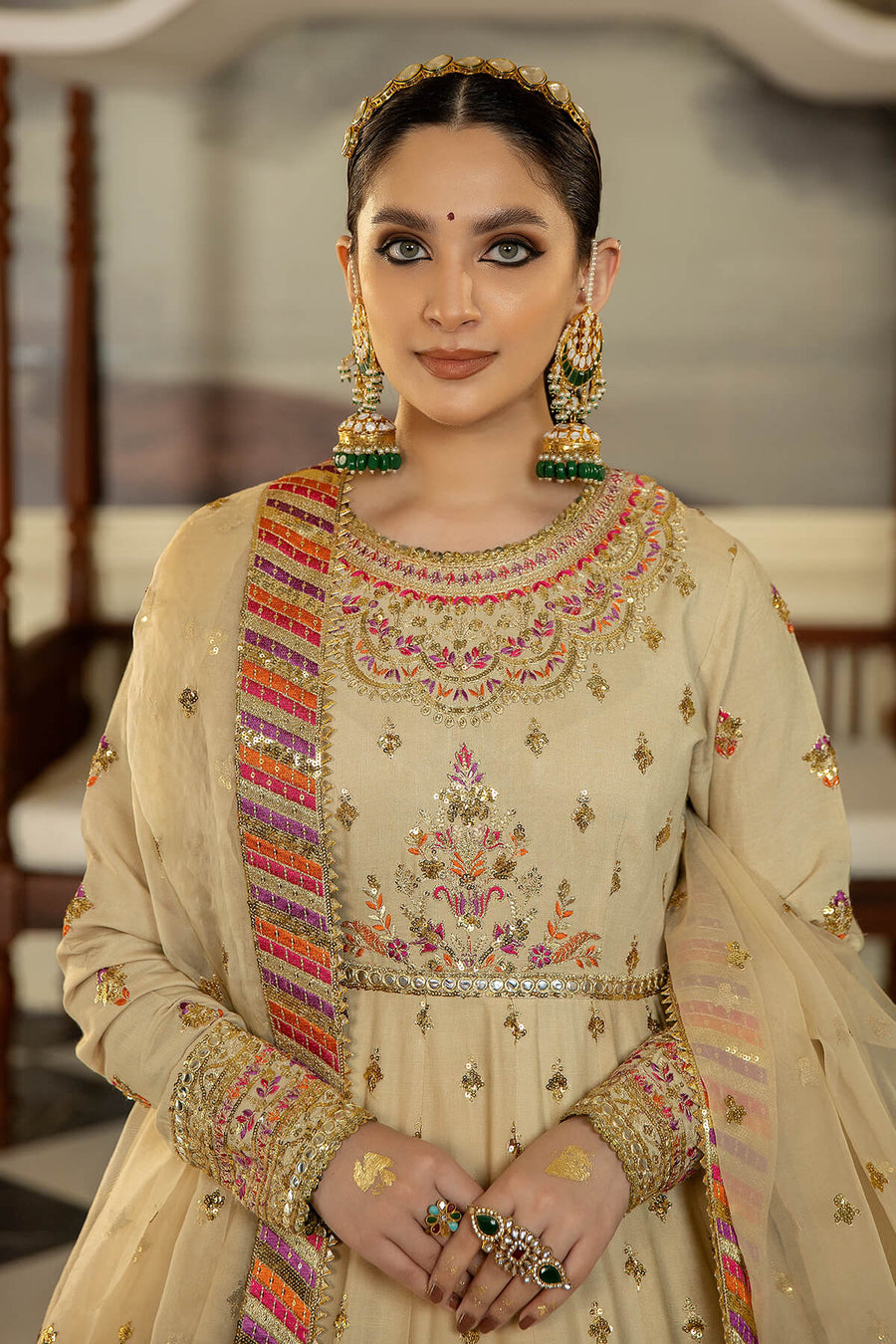 Jahaa'n Ara by Serene Embroidered Raw Silk Unstitched Suit SRS-05