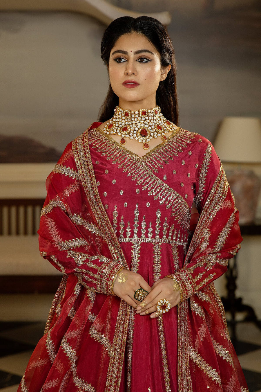 Jahaa'n Ara by Serene Embroidered Raw Silk Unstitched Suit SRS-06