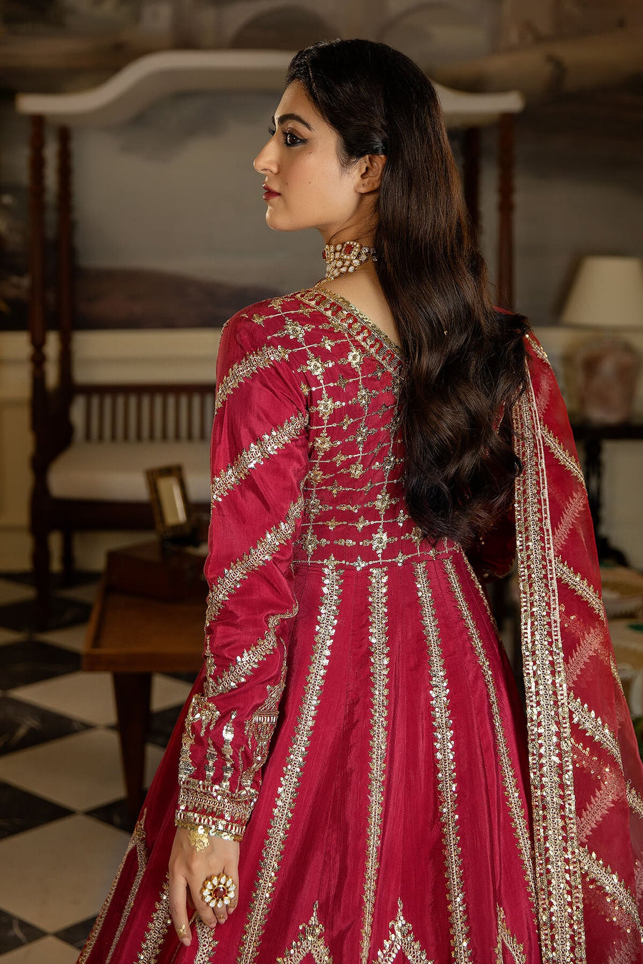 Jahaa'n Ara by Serene Embroidered Raw Silk Unstitched Suit SRS-06