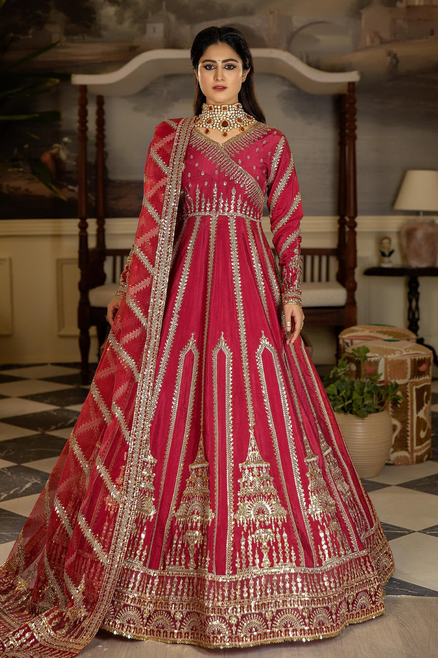 Jahaa'n Ara by Serene Embroidered Raw Silk Unstitched Suit SRS-06