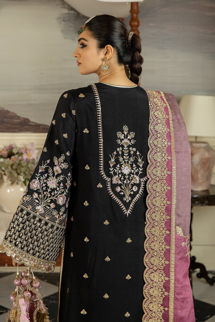 Jahaa'n Ara by Serene Embroidered Raw Silk Unstitched Suit SRS-08