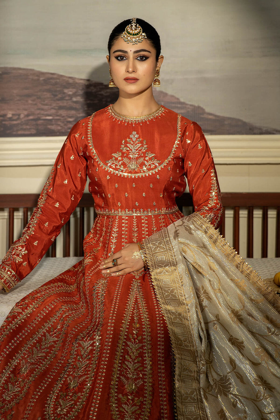 Jahaa'n Ara by Serene Embroidered Raw Silk Unstitched Suit SRS-10