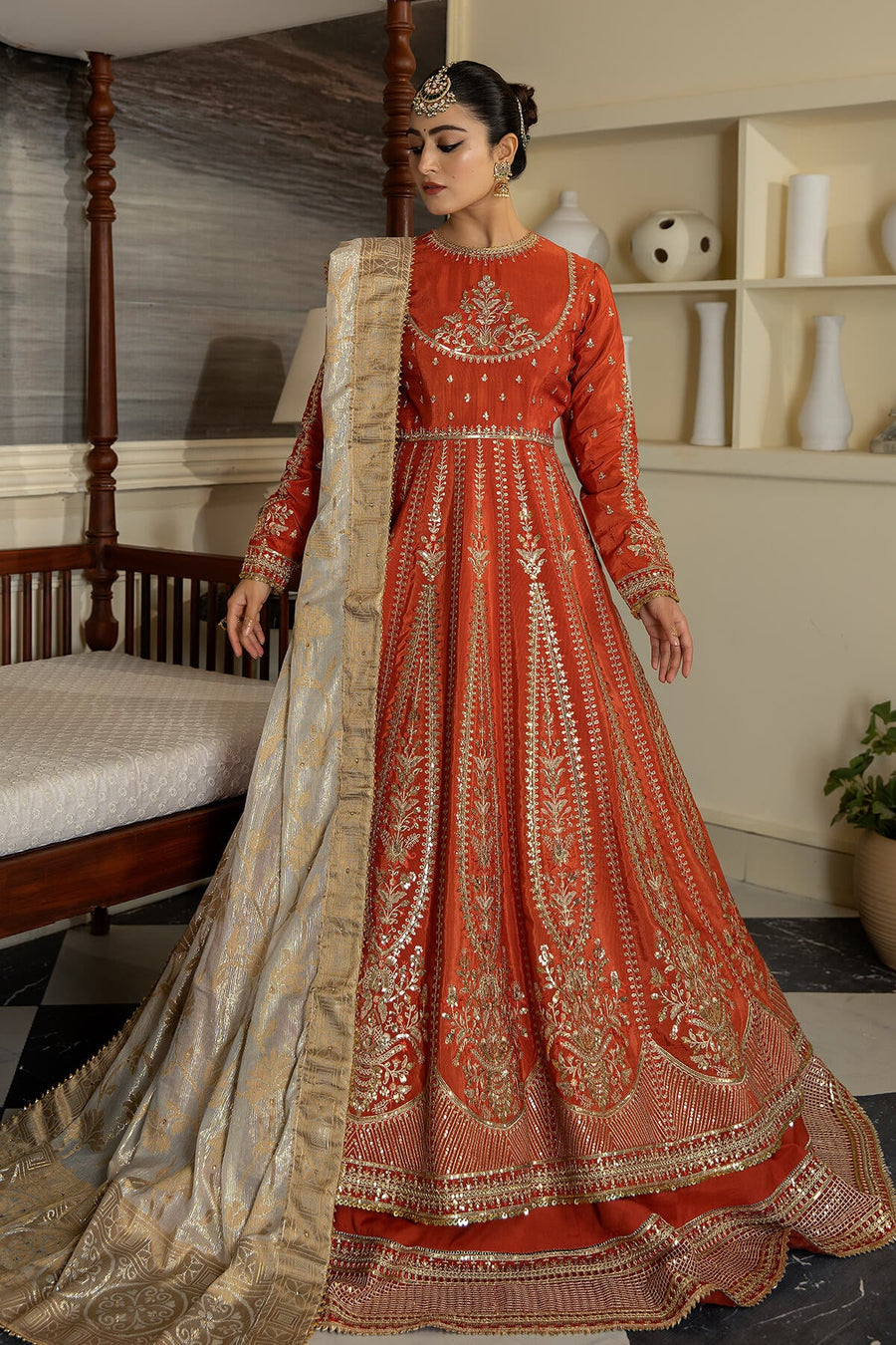 Jahaa'n Ara by Serene Embroidered Raw Silk Unstitched Suit SRS-10