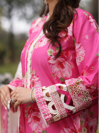 Vintage Flora by Manara Embroidered Lawn Unstitched 3Pc Suit SS-03 LEANA