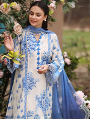 Vintage Flora by Manara Embroidered Lawn Unstitched 3Pc Suit SS-04 PORCELAIN