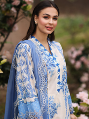 Vintage Flora by Manara Embroidered Lawn Unstitched 3Pc Suit SS-04 PORCELAIN