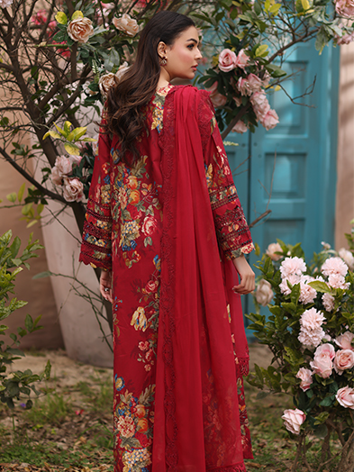 Vintage Flora by Manara Embroidered Lawn Unstitched 3Pc Suit SS-08 CARMEN