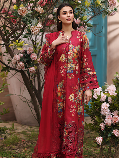Vintage Flora by Manara Embroidered Lawn Unstitched 3Pc Suit SS-08 CARMEN