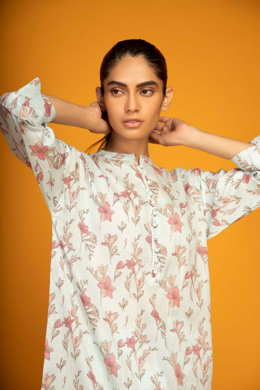 SAHAR Spring Summer Unstitched Printed Lawn 2 Piece Suit SSL-V3-23-14