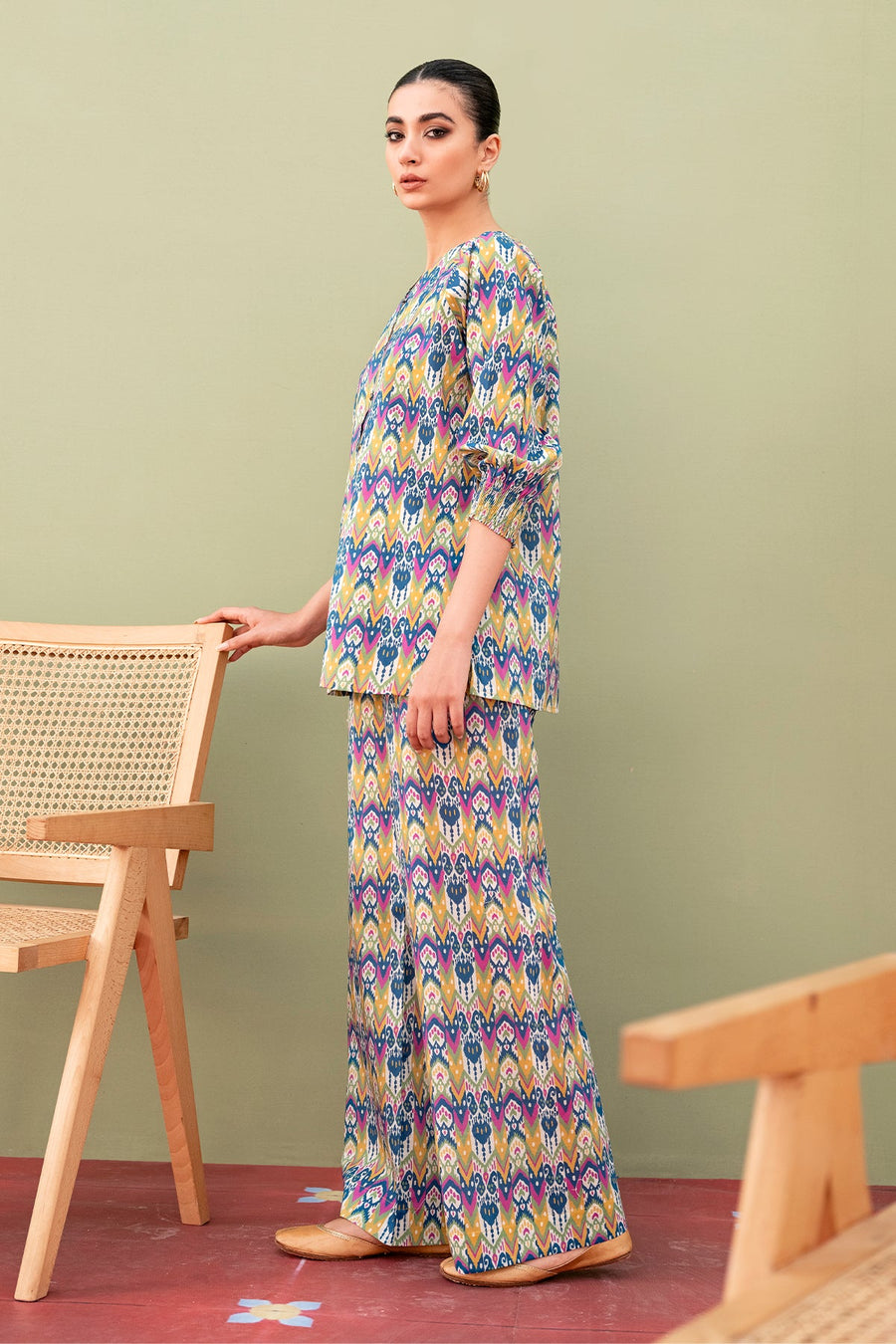 SAHAR Spring Summer Unstitched Printed Lawn 2 Piece Suit SSL-V3-23-18