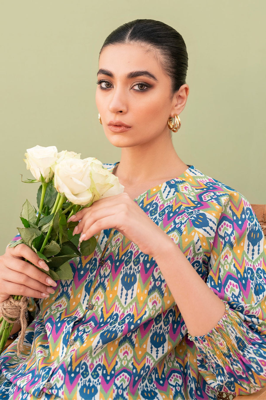 SAHAR Spring Summer Unstitched Printed Lawn 2 Piece Suit SSL-V3-23-18