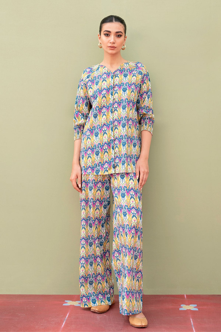 SAHAR Spring Summer Unstitched Printed Lawn 2 Piece Suit SSL-V3-23-18