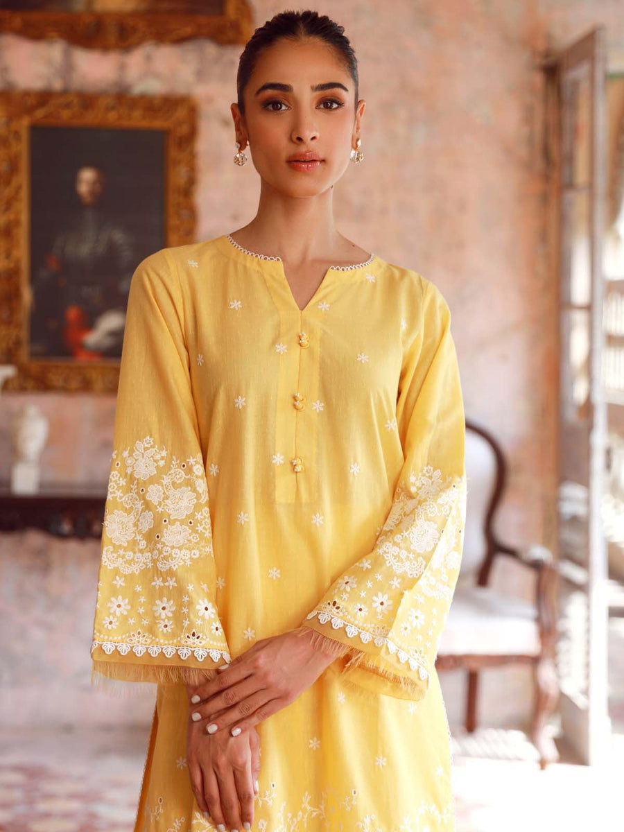 SAHAR Eid Edit Embroidered Slub Lawn Unstitched 3Pc Suit SSL-V3-23-21