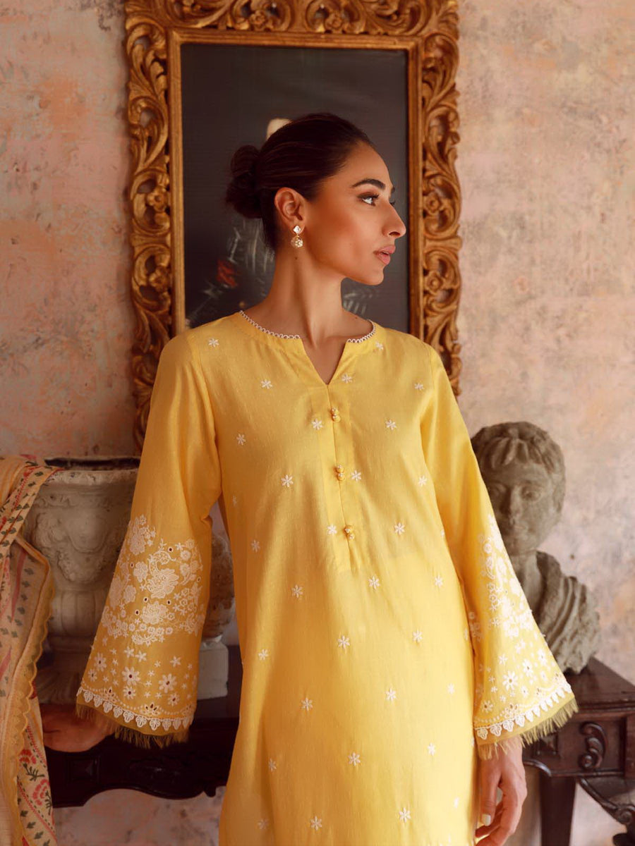 SAHAR Eid Edit Embroidered Slub Lawn Unstitched 3Pc Suit SSL-V3-23-21