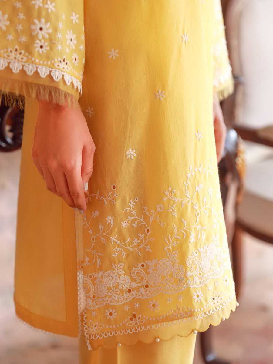 SAHAR Eid Edit Embroidered Slub Lawn Unstitched 3Pc Suit SSL-V3-23-21