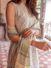 SAHAR Eid Edit Embroidered Slub Lawn Unstitched 3Pc Suit SSL-V3-23-22