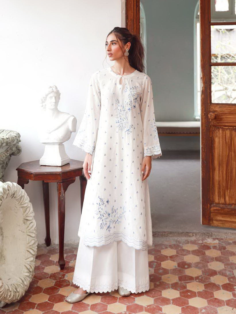 SAHAR Eid Edit Embroidered Slub Lawn Unstitched 3Pc Suit SSL-V3-23-23