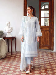 SAHAR Eid Edit Embroidered Slub Lawn Unstitched 3Pc Suit SSL-V3-23-26