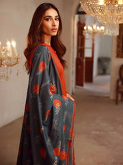 SAHAR Eid Edit Embroidered Slub Lawn Unstitched 3Pc Suit SSL-V3-23-28