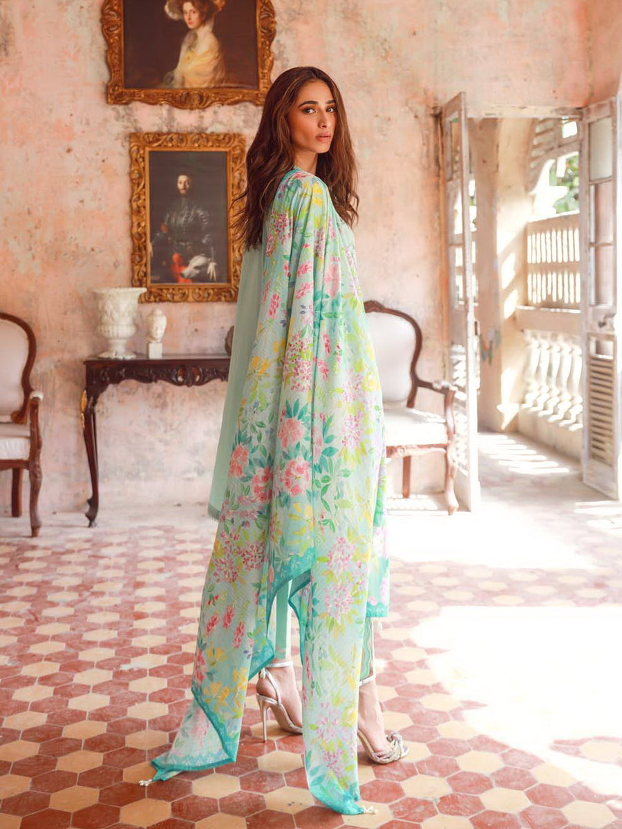 SAHAR Eid Edit Embroidered Slub Lawn Unstitched 3Pc Suit SSL-V3-23-29