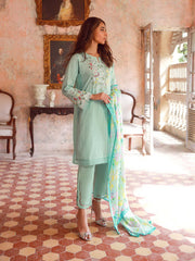 SAHAR Eid Edit Embroidered Slub Lawn Unstitched 3Pc Suit SSL-V3-23-29