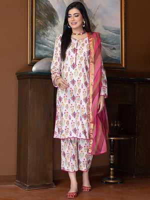 Regalia Salina Separates Mushk Unstitched Cambric 3 Piece Suit SSM-07