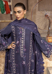 Saira Shakira Embroidered Karandi Unstitched 3Pc Suit D-1B LILA