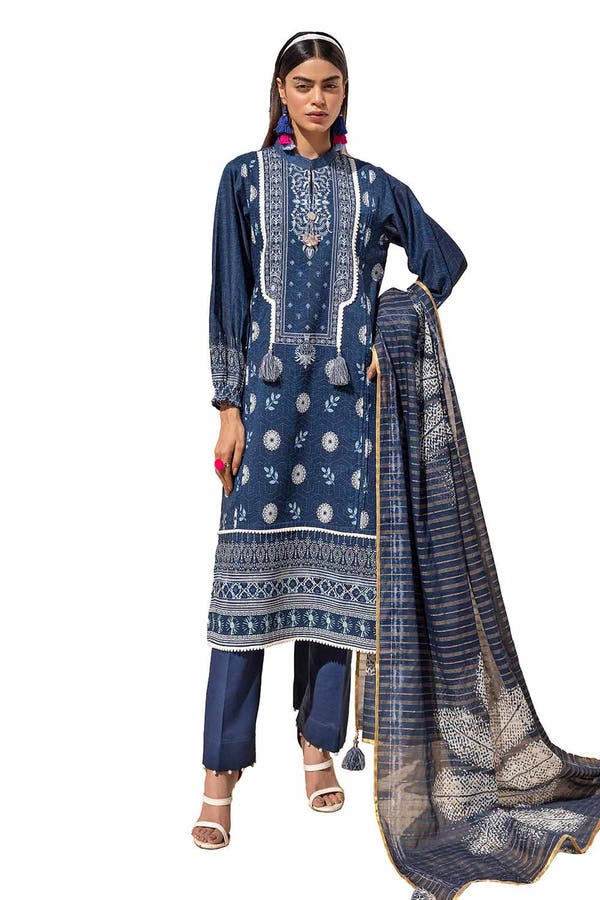 Gul Ahmed Printed Lawn Unstitched 3Pc Suit ST-42001