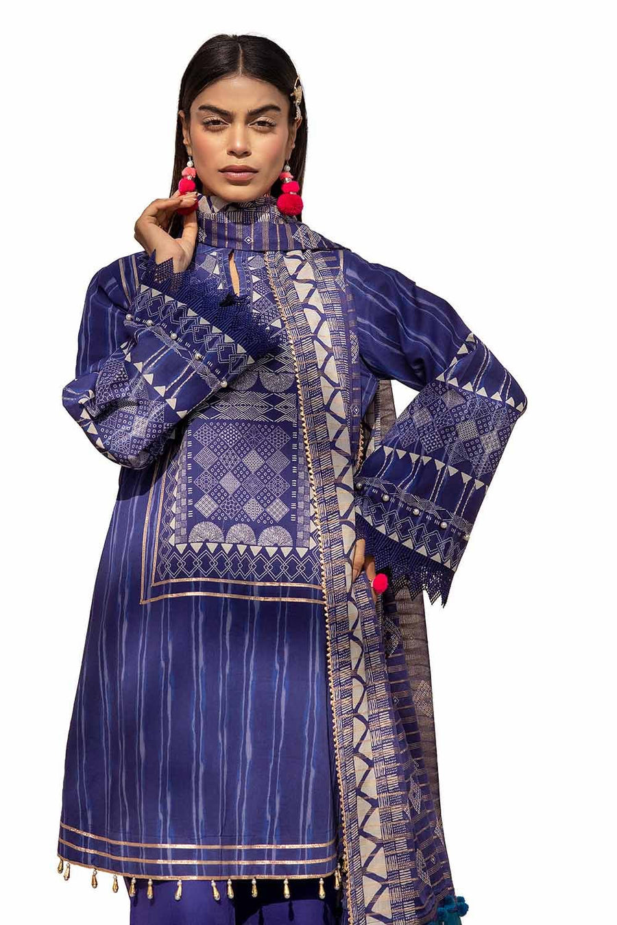 Gul Ahmed Printed Lawn Unstitched 3Pc Suit ST-42003