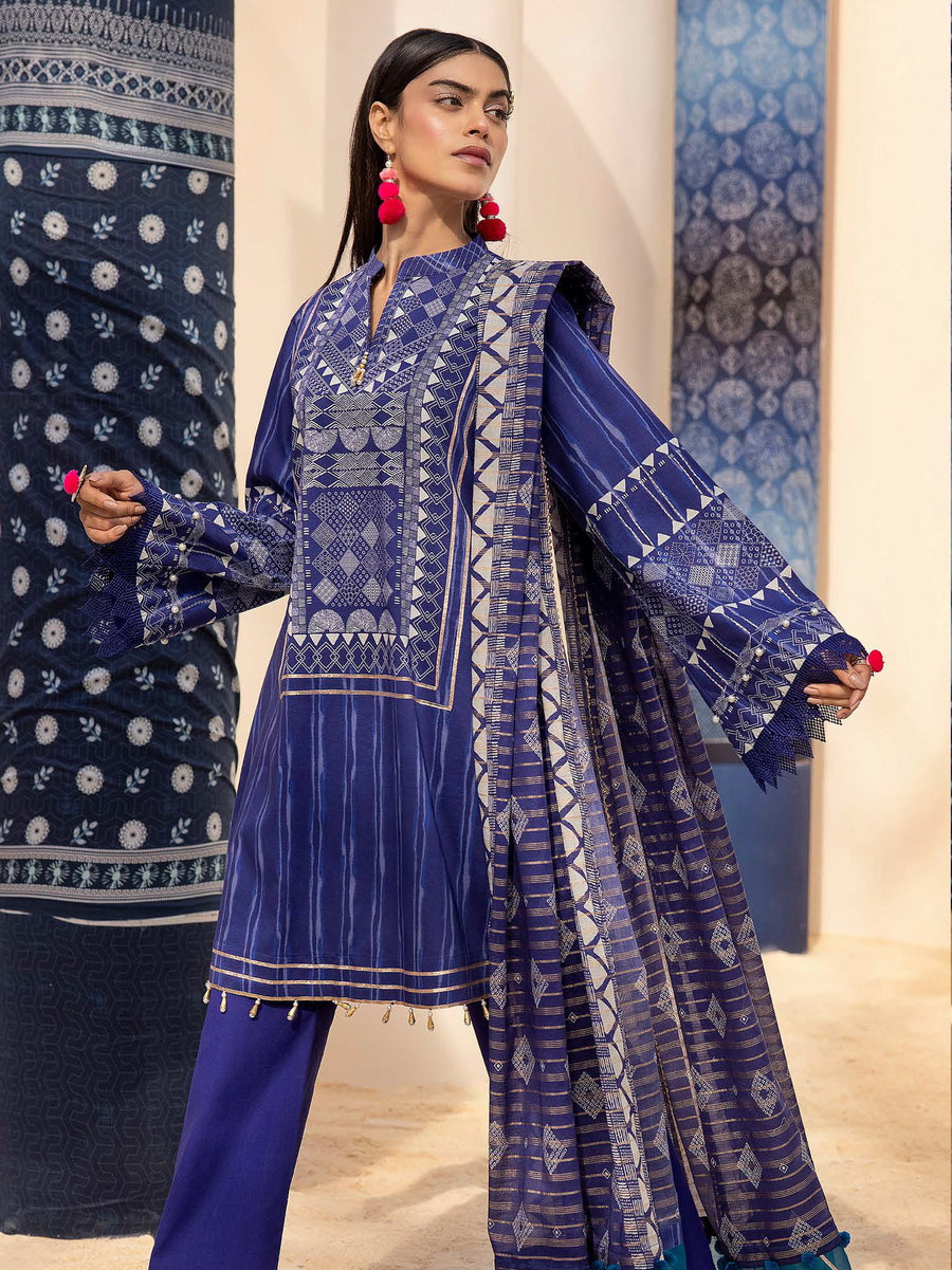 Gul Ahmed Printed Lawn Unstitched 3Pc Suit ST-42003