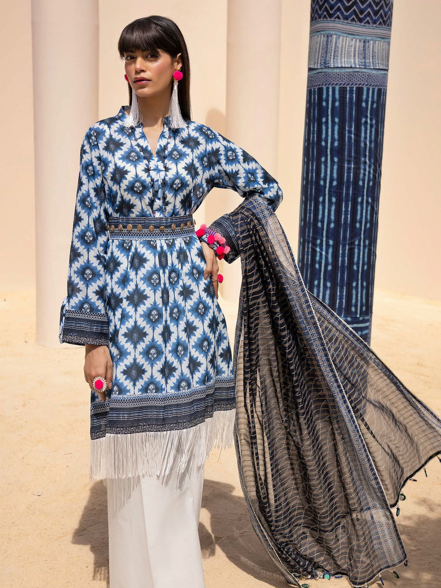 Gul Ahmed Printed Lawn Unstitched 3Pc Suit ST-42004