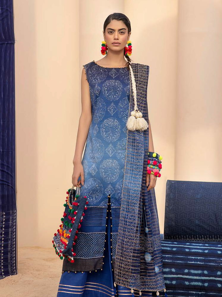 Gul Ahmed Printed Lawn Unstitched 3Pc Suit ST-42006