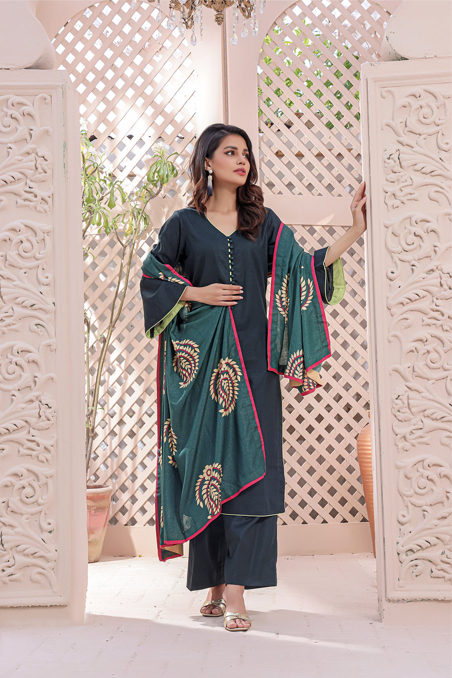 Feathers Digital Printed Khaddar Unstitched 3Pc Suit STARRY MIST-FT147