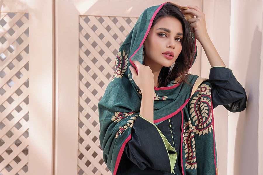 Feathers Digital Printed Khaddar Unstitched 3Pc Suit STARRY MIST-FT147