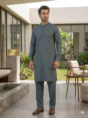 Crimson by Fabrieco Men's Unstitched Textured Blended Suit STL-11