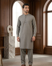 Crimson by Fabrieco Men's Unstitched Textured Blended Suit STL-13