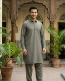 Crimson by Fabrieco Men's Unstitched Textured Blended Suit STL-03