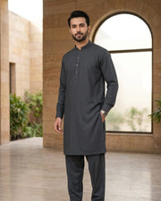 Crimson by Fabrieco Men's Unstitched Textured Blended Suit STL-07