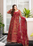 Maria Osama Khan Mystara Embroidered Organza Unstitched 3Pc Suit - Vanta