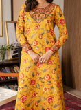 Faiza Faisal Lumiere Printed Khaddar Stitched 2Pc Suit - SUNLIT PETAL
