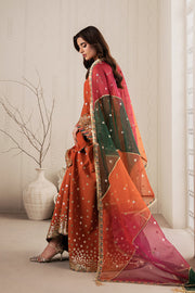 Zarif Bayaan Embroidered Luxury Chiffon Unstitched 3Pc Suit - SUNOOR