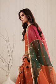 Zarif Bayaan Embroidered Luxury Chiffon Unstitched 3Pc Suit - SUNOOR