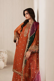 Zarif Bayaan Embroidered Luxury Chiffon Unstitched 3Pc Suit - SUNOOR