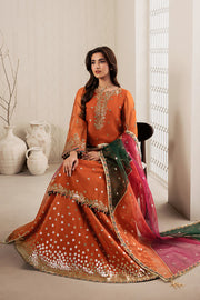 Zarif Bayaan Embroidered Luxury Chiffon Unstitched 3Pc Suit - SUNOOR
