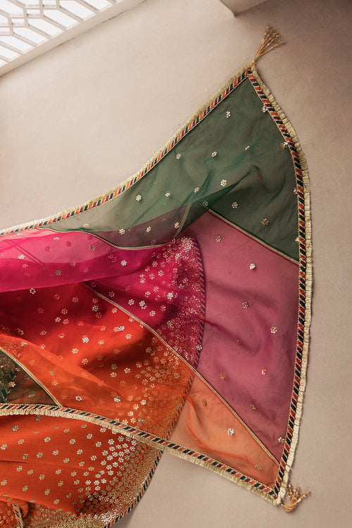 Zarif Bayaan Embroidered Luxury Chiffon Unstitched 3Pc Suit - SUNOOR