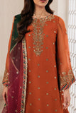 Zarif Bayaan Embroidered Luxury Chiffon Unstitched 3Pc Suit - SUNOOR