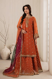 Zarif Bayaan Embroidered Luxury Chiffon Unstitched 3Pc Suit - SUNOOR