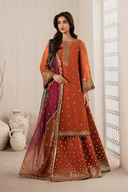 Zarif Bayaan Embroidered Luxury Chiffon Unstitched 3Pc Suit - SUNOOR