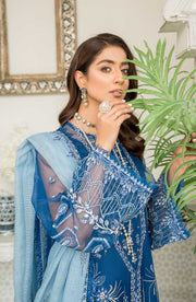 Qalb by Suveez Luxury Unstitched Organza 3Pc Suit SUV-05 NOVA