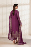 Zarif Bayaan Embroidered Luxury Chiffon Unstitched 3Pc Suit - SWABI